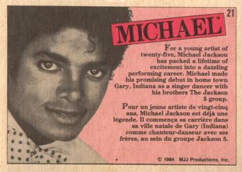 1984 O-Pee-Chee Michael Jackson #21 Michael Jackson Back