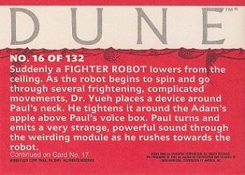 1984 Fleer Dune #16 Practice With A Fighter Robot Back