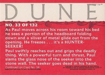 1984 Fleer Dune #33 Paul Grabs A Hunter-Seeker Back