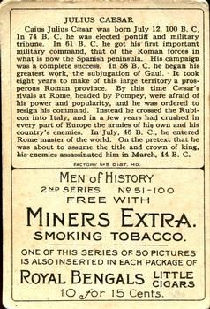 1911 American Tobacco Company Heroes of History / Men of History (T68) #NNO Julius Caesar Back