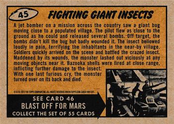 2012 Topps Mars Attacks Heritage - Green Border #45 Fighting Giant Insects Back