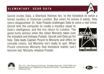 1991 Impel Star Trek 25th Anniversary #38 Elementary, Dear Data Back