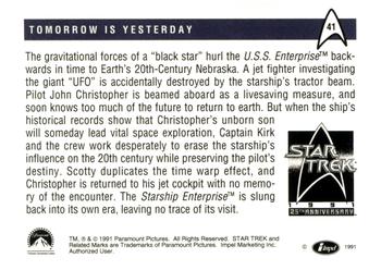 1991 Impel Star Trek 25th Anniversary #41 Tomorrow is Yesterday Back
