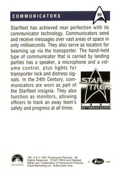 1991 Impel Star Trek 25th Anniversary #89 Communicators Back