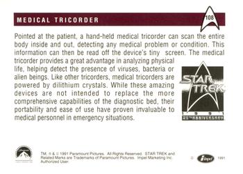 1991 Impel Star Trek 25th Anniversary #108 Medical Tricorder Back