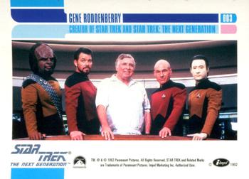 1992 Impel Star Trek: The Next Generation #003 Gene Roddenberry Back