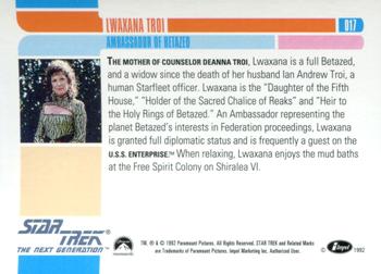 1992 Impel Star Trek: The Next Generation #017 Ambassador Lwaxana Troi Back