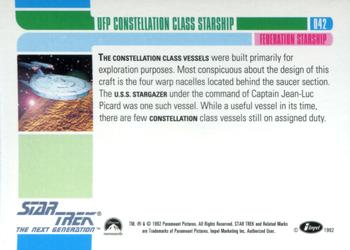 1992 Impel Star Trek: The Next Generation #042 Federation Constellation Class Back