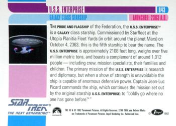 1992 Impel Star Trek: The Next Generation #043 U.S.S. Enterprise NCC-1701-D Back