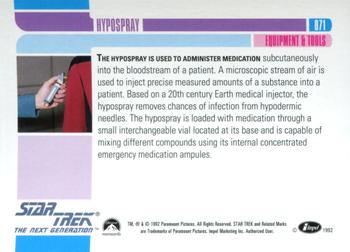1992 Impel Star Trek: The Next Generation #071 Hypospray Back
