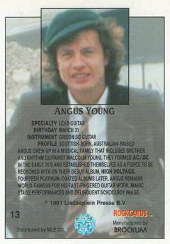 1991 Brockum Rock Cards #13 Angus Young Back