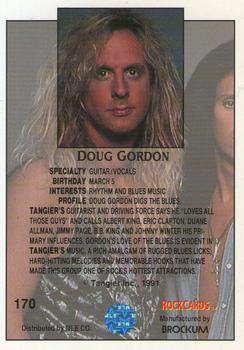 1991 Brockum Rock Cards #170 Doug Gordon Back