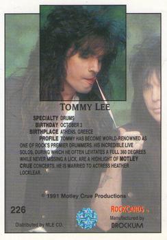 1991 Brockum Rock Cards #226 Tommy Lee Back