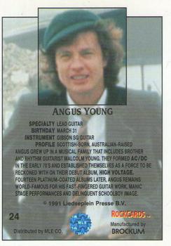 1991 Brockum Rock Cards #24 Angus Young Back