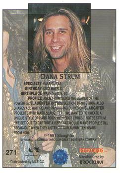 1991 Brockum Rock Cards #271 Dana Strum Back