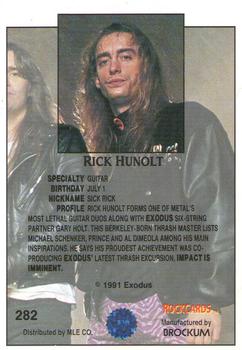 1991 Brockum Rock Cards #282 Rick Hunolt Back