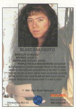1991 Brockum Rock Cards #46 Blake Sakamoto Back