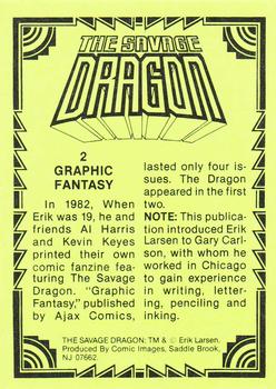1992 Comic Images Savage Dragon #2 Graphic Fantasy Back