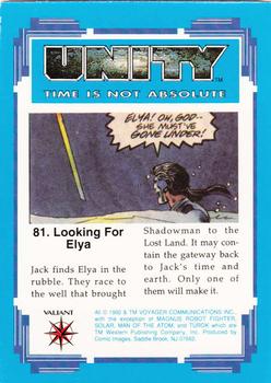 1992 Comic Images Unity: Time Is Not Absolute #81 Looking For Elya Back