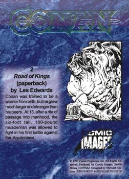1993 Comic Images Conan Series 1 #2 Road of Kings (paperback) Back