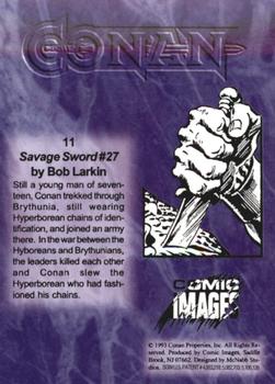 1993 Comic Images Conan Series 1 #11 Savage Sword #27 Back