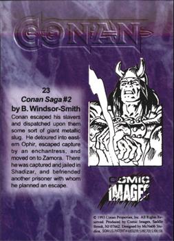 1993 Comic Images Conan Series 1 #23 Conan Saga #2 Back