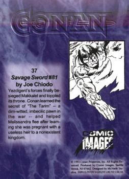 1993 Comic Images Conan Series 1 #37A Savage Sword #81 Back