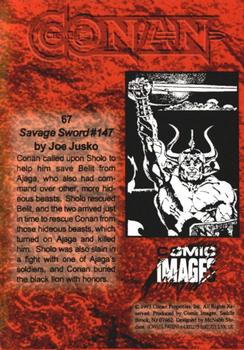 1993 Comic Images Conan Series 1 #67A Savage Sword #147 Back