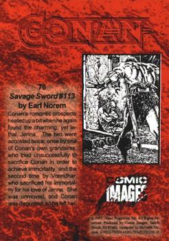 1993 Comic Images Conan Series 1 #76 Savage Sword #113 Back