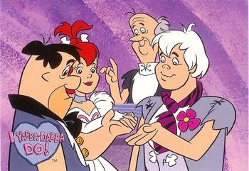 1993 Cardz The Flintstones #59 Giving Pebbles Away Front