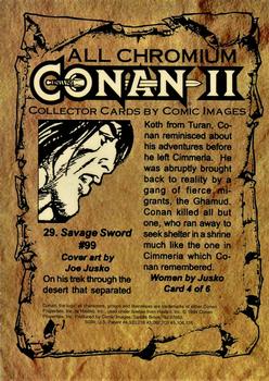 1994 Comic Images Conan Series 2 #29 Savage Sword #99 Back