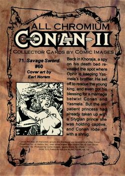 1994 Comic Images Conan Series 2 #71 Savage Sword #60 Back
