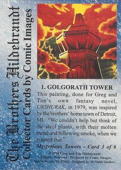 1994 Comic Images Hildebrandt Brothers III #1 Golgorath Tower Back