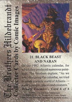 1994 Comic Images Hildebrandt Brothers III #21 Black Beast and Naran Back
