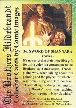 1994 Comic Images Hildebrandt Brothers III #36 Sword of Shannara (cover) Back