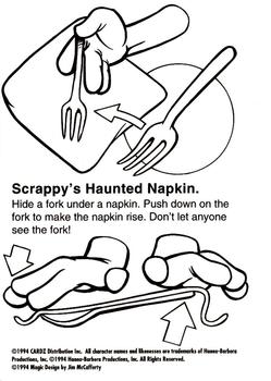 1994 Cardz Hanna-Barbera Classics #NNO Scrappy's Haunted Napkin Back