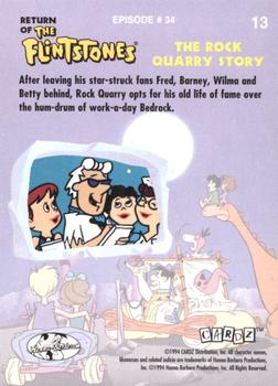 1994 Cardz Return of the Flintstones #13 After leaving his star-struck fans Fred, Back