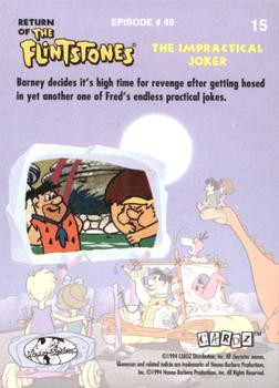 1994 Cardz Return of the Flintstones #15 Barney decides it's high time for reveng Back