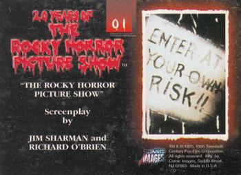 1995 Comic Images 20 Years of the Rocky Horror Picture Show #1 Screenplay by Jim Sharman and Richard O'Brien Back