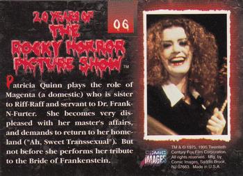 1995 Comic Images 20 Years of the Rocky Horror Picture Show #6 Patricia Quinn plays the role of Magenta (a do Back