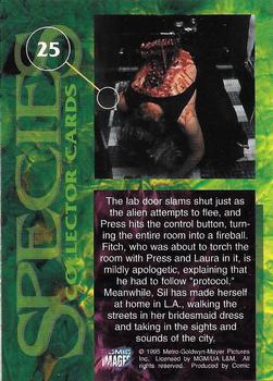 1995 Comic Images Species #25 The lab door slams shut just as the alien attempts to... Back