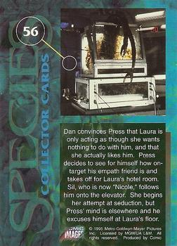 1995 Comic Images Species #56 Dan convinces Press that Laura is only acting as though... Back