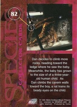 1995 Comic Images Species #82 Dan decides to climb more rocks, heading toward the... Back