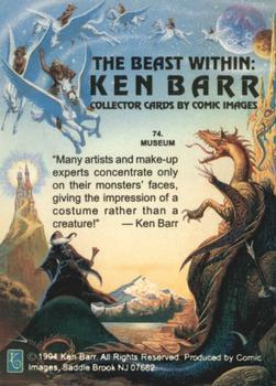 1994 Comic Images Ken Barr the Beast Within #74 Museum Back