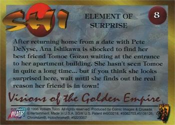 1996 Comic Images Shi Visions of the Golden Empire #8 Element of Surprise Back