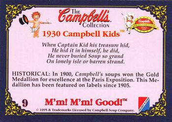 1995 Collect-A-Card Campbell’s Soup Collection #9 1930 Campbell Kids Back