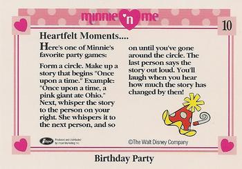 1991 Impel Minnie 'N Me #10 Birthday Party Back
