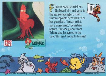 1991 Pro Set The Little Mermaid #10 Furious because Ariel has disobeyed him and Back