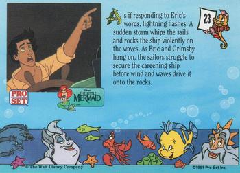 1991 Pro Set The Little Mermaid #23 As if responding to Eric's words, lightning Back
