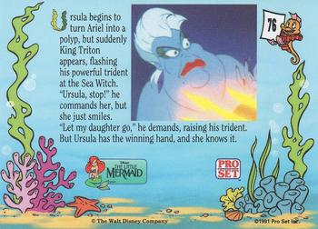 1991 Pro Set The Little Mermaid #76 Ursula begins to turn Ariel into a polyp, bu Back